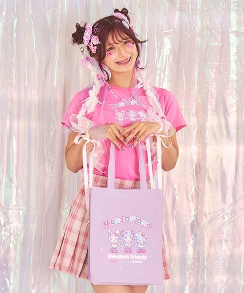 mezzo piano レッスンバッグ 「しなこちゃん×ミミポポ」トートバッグ