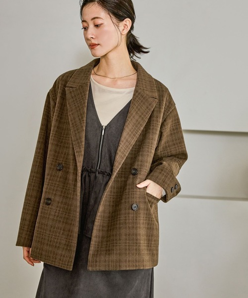 LAKOLE（ラコレ） ジャケット テーラードジャケット 起毛ダブル