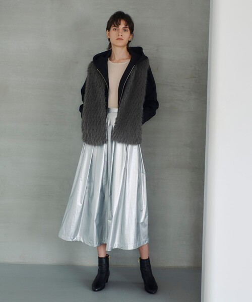 allureville（アルアバイル） ベスト ジレ ジャガードフェイクファー