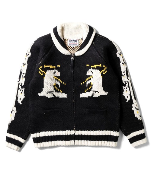 HOUSTON（ヒューストン） カーディガン COWICHAN SWEATER BEAR 手編み