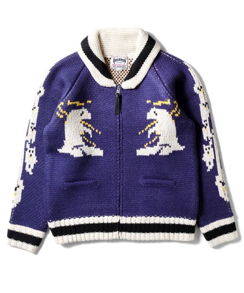 HOUSTON（ヒューストン） カーディガン COWICHAN SWEATER BEAR 手編み