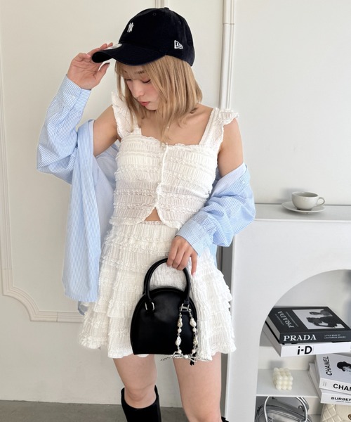 Loueme キャミソール ホイップレースフリルビスチェ : ZOZOTOWN Yahoo