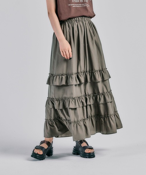 LEPSIM（レプシィム） スカート フリルティアードスカート 495896