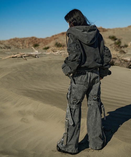 REFLEM（レフレム） パーカー 「REFLEM/レフレム」ベルト付きクロップ