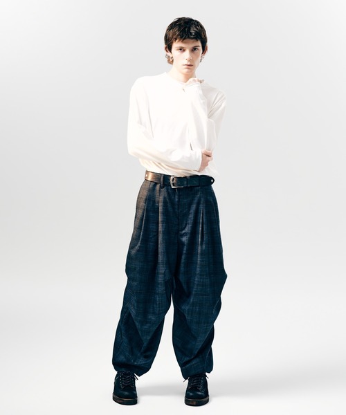 glamb（グラム） パンツ Glen Check Tuck Pants / グレンチェック