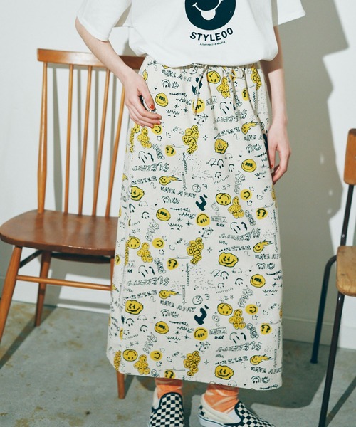 RNA（アールエヌエー） スカート G1071 ニコ総柄スカート : ZOZOTOWN