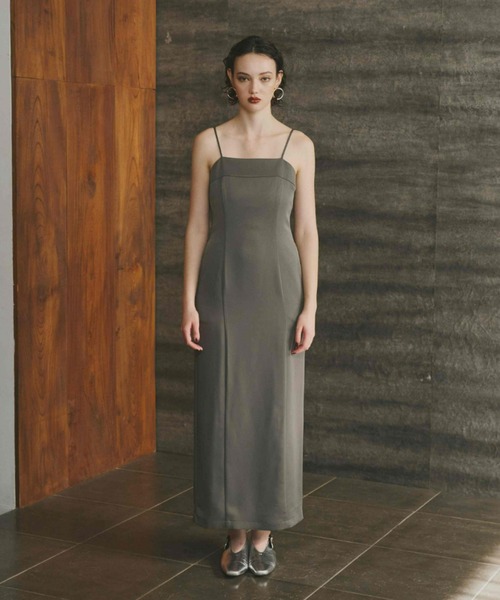 ANDRESD ドレス タフタチュールベストセットドレス / taffeta tulle