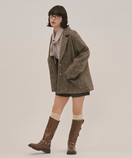 loin nuit ジャケット テーラードジャケット shaggy coat / シャギー