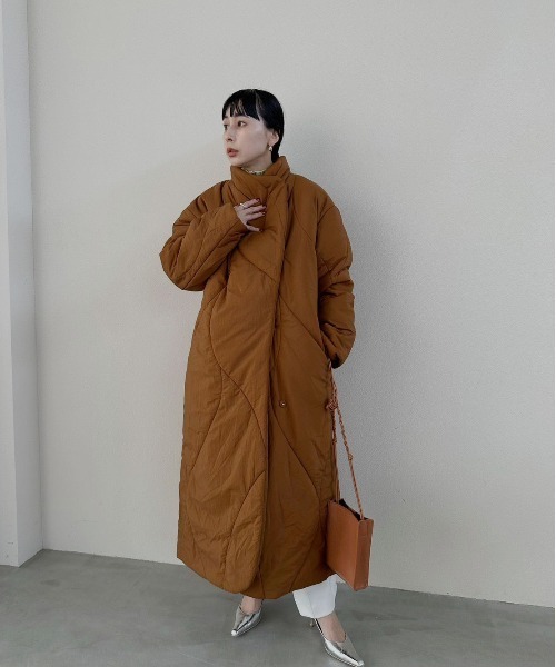 Ameri（アメリ） コート アウター WAVE STITCH HEAT POLAK LONG COAT
