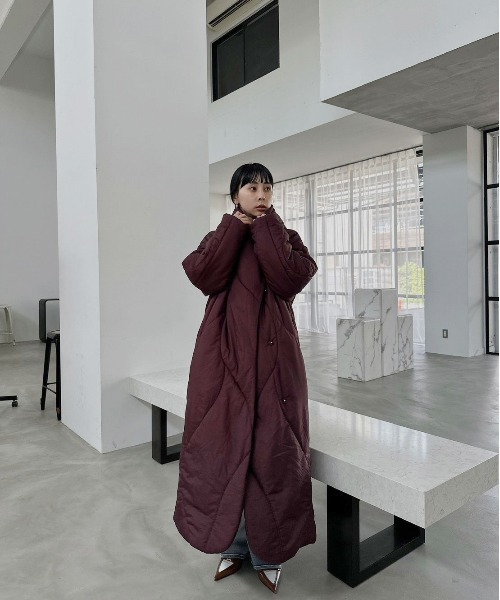 Ameri（アメリ） コート アウター WAVE STITCH HEAT POLAK LONG COAT