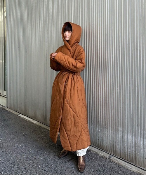 Ameri（アメリ） コート アウター WAVE STITCH HEAT POLAK LONG COAT