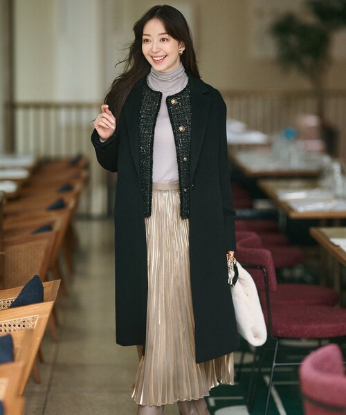 23区（ニジュウサンク） スカート シャイニー プリーツスカート