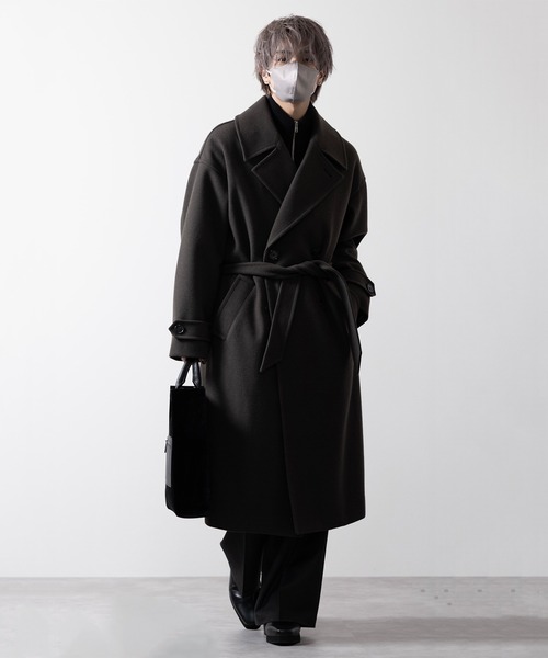 CLEL（クレイル） チェスターコート L ダークブラウン メンズ