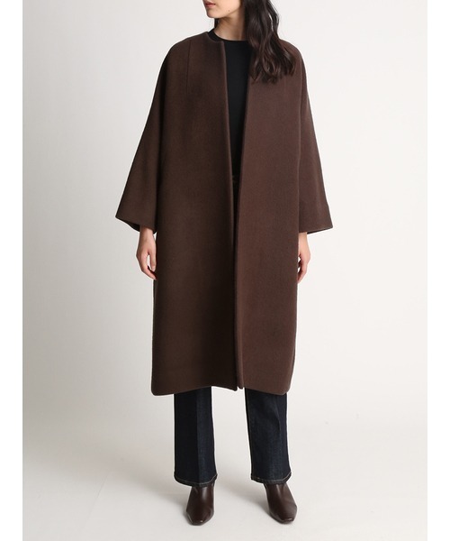 Mila Owen（ミラオーウェン） ノーカラーコート 0 ブラウン レディース
