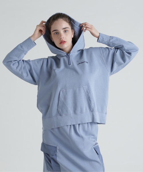 AVIREX（アヴィレックス） パーカー FADE WASH CADET PATCH H/Z HOOD