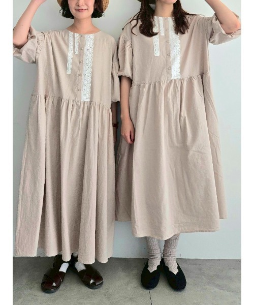 Samansa Mos2（サマンサモスモス） ワンピース 「WEB限定」胸元レース