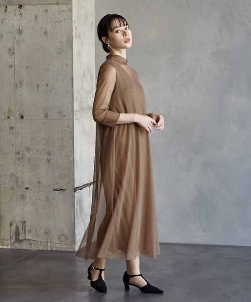 AIMER（エメ） ドレス ラメチュールAラインパーティードレス 結婚式