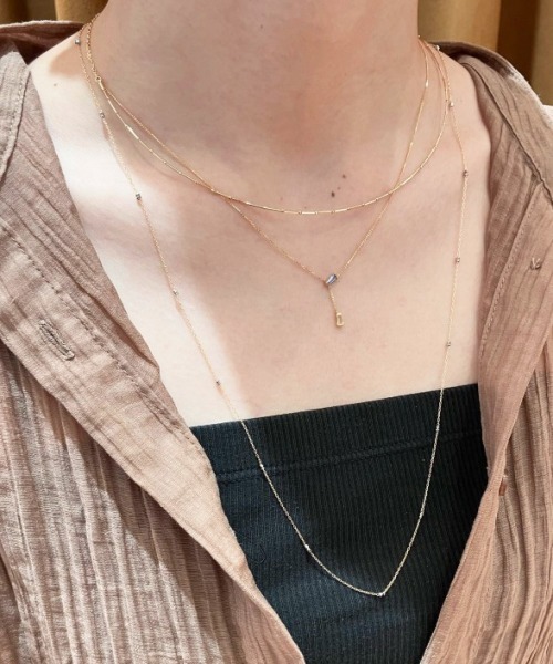 ete（エテ） ネックレス 「レクラン」 K18YG アイオライト/レモン