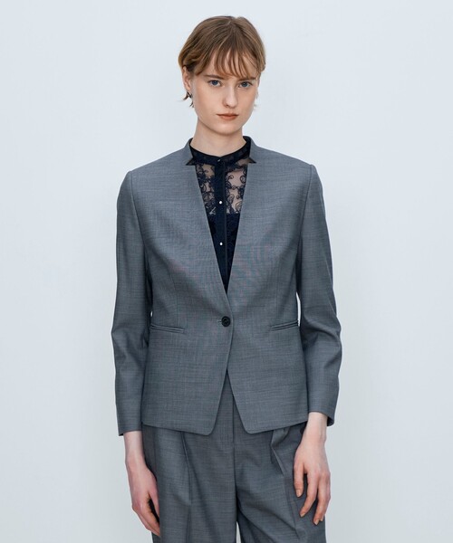 TOMORROWLAND collection ジャケット ノーカラージャケット シャイニー