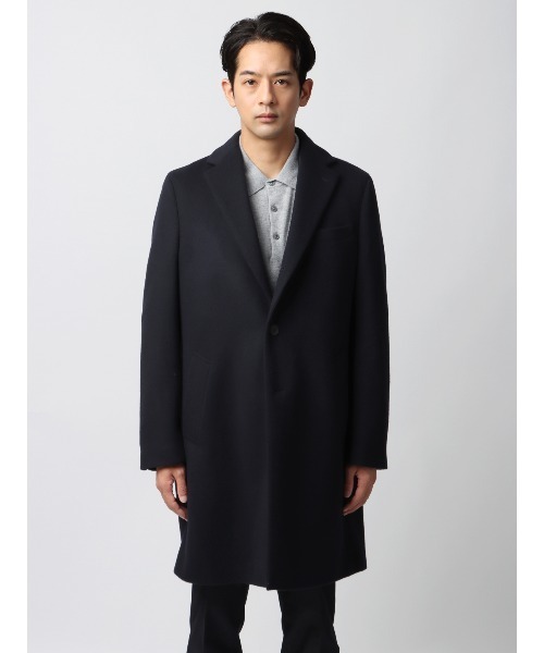 チェスターコート コート スマみえチェスターコート ストレッチ ウール