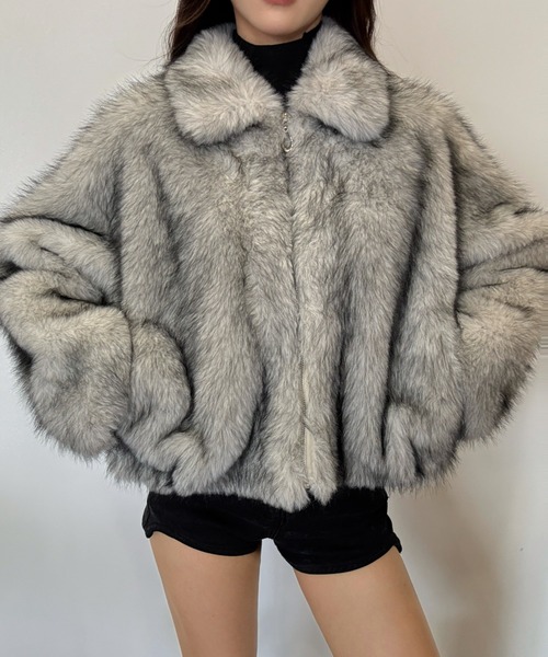 ViViDAY ブルゾン アウター 「新色追加」エコファーコート レディース