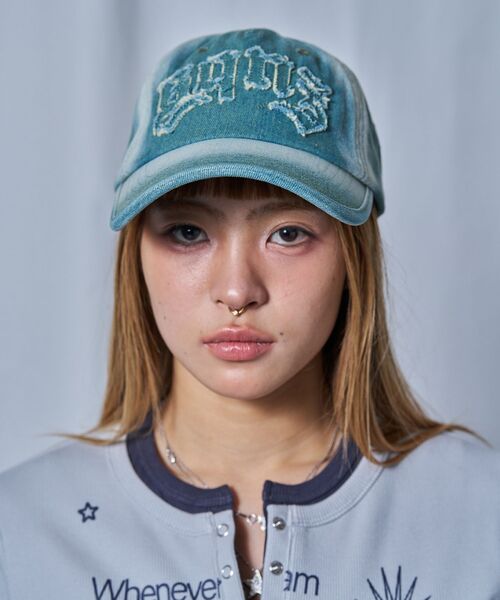 SEQUENZE キャップ 帽子 「sqnz（エスキュンズ）」sqnz applique denim