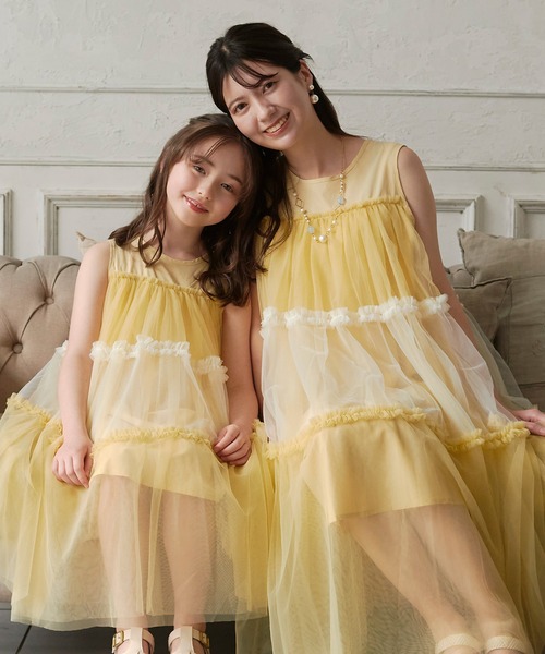 DRESCCO（ドレスコ） ワンピース イエローティアードワンピース キッズ
