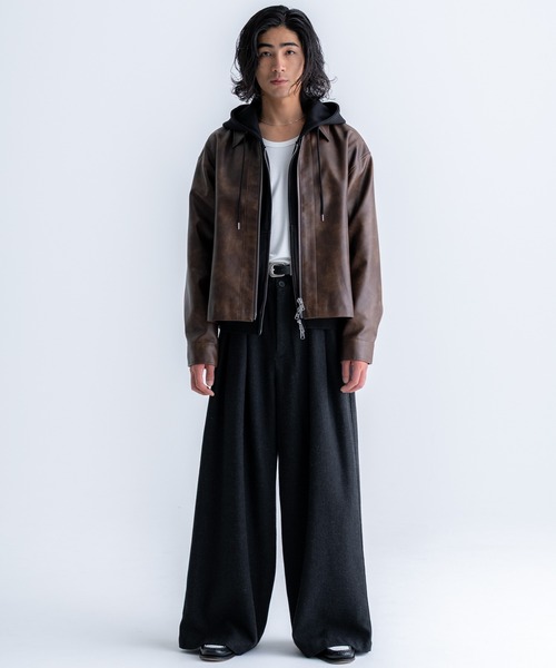 SINSS ブルゾン アウター Seam line zip blouson / シームラインジップ