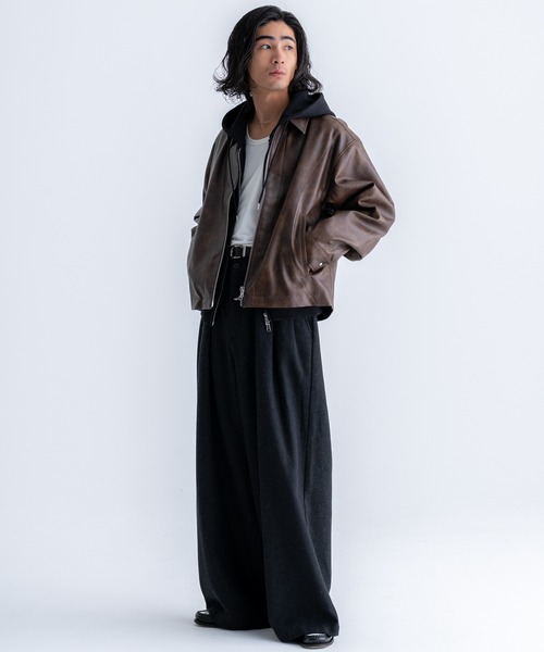 SINSS ブルゾン アウター Seam line zip blouson / シームラインジップ