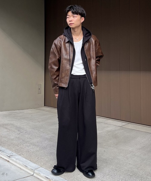 SINSS ブルゾン アウター Seam line zip blouson / シームラインジップ