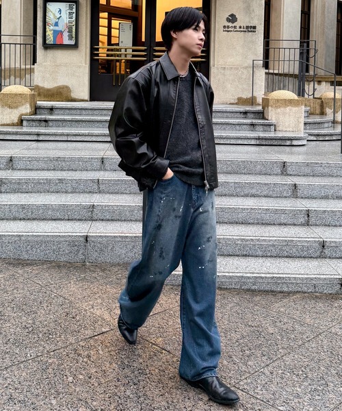 SINSS ブルゾン アウター Seam line zip blouson / シームラインジップ