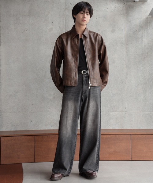 SINSS ブルゾン アウター Seam line zip blouson / シームラインジップ