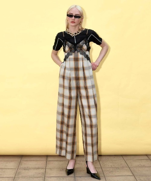 MAISON SPECIAL（メゾンスペシャル） オールインワン Plaid Lace