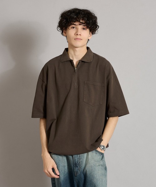 WETTEMPT ポロシャツ HALF ZIP PIGMENT POLO / ハーフジップピグメント