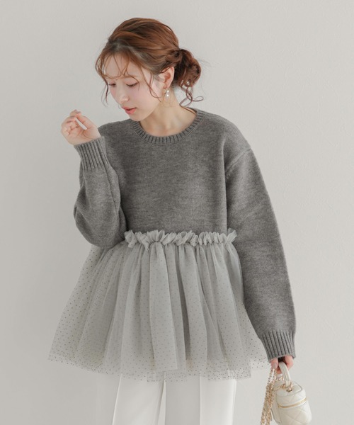 Fit more（フィットモア） ニット セーター ドットチュールドッキング