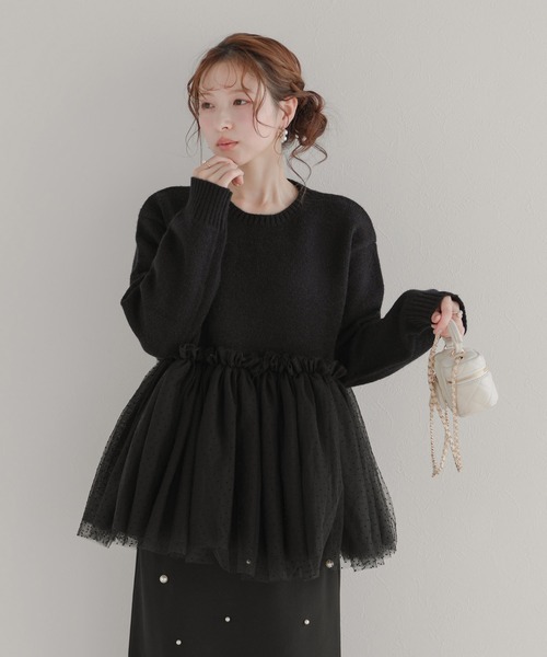 Fit more（フィットモア） ニット セーター ドットチュールドッキング