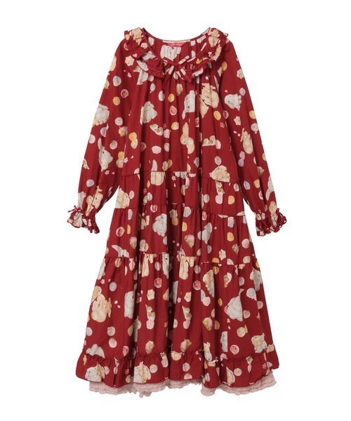 PINK HOUSE（ピンクハウス） ワンピース 幸見うさぎプリントミディ