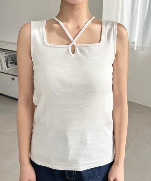 moment+ タンクトップ ノースリーブ 「累計販売枚数1万枚突破！」綿100