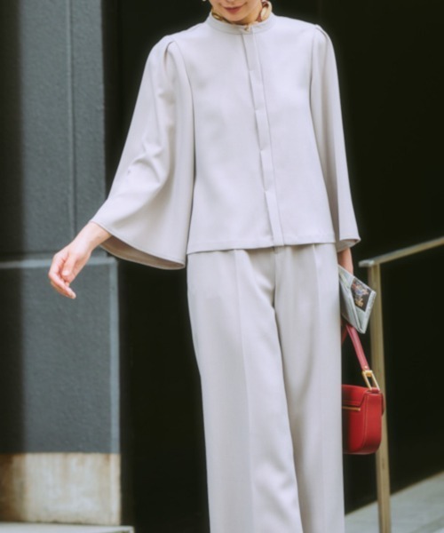 7days Life Styling セットアップ ドビー素材フレアジャケットパンツ