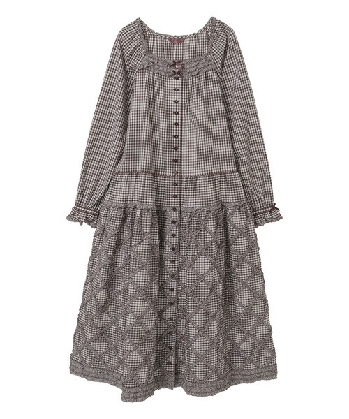 PINK HOUSE（ピンクハウス） ワンピース ギンガムチェックミディ