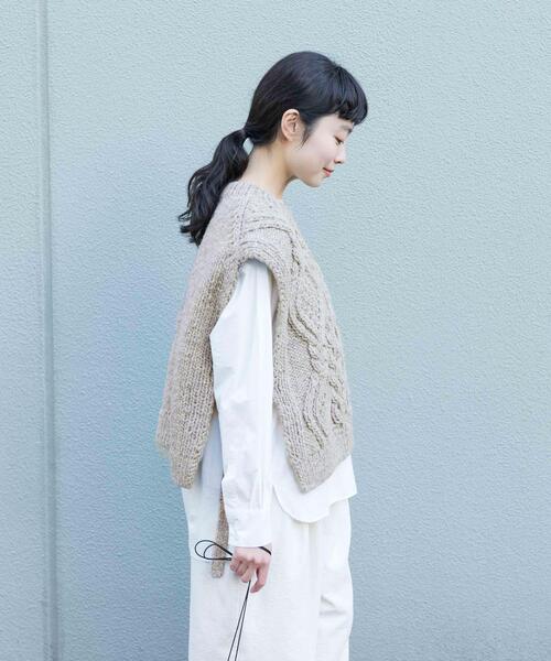 かぐれ ニット セーター ペルーアランニットベスト レディース