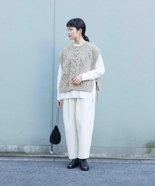 かぐれ ニット セーター ペルーアランニットベスト レディース