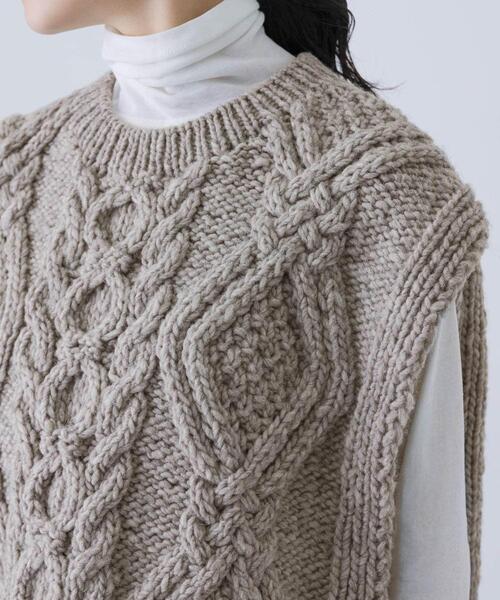 かぐれ ニット セーター ペルーアランニットベスト レディース