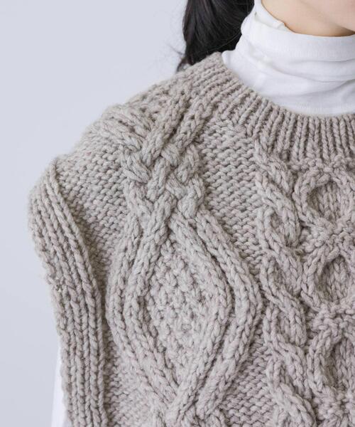 かぐれ ニット セーター ペルーアランニットベスト レディース