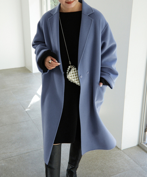 SLOBE IENA（スローブイエナ） チェスターコート FREE サックスブルー