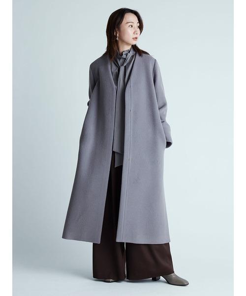 FRAY I.D（フレイ・アイディー） ノーカラーコート 0 グレー