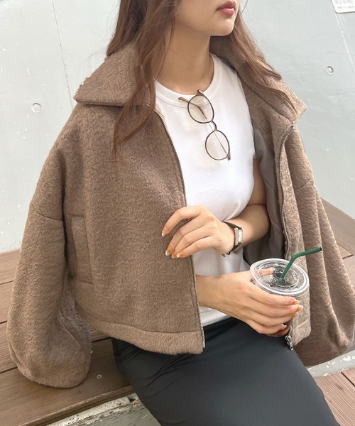 Futier Land（フューティアランド） ジャケット ブルゾン シープ調ボア