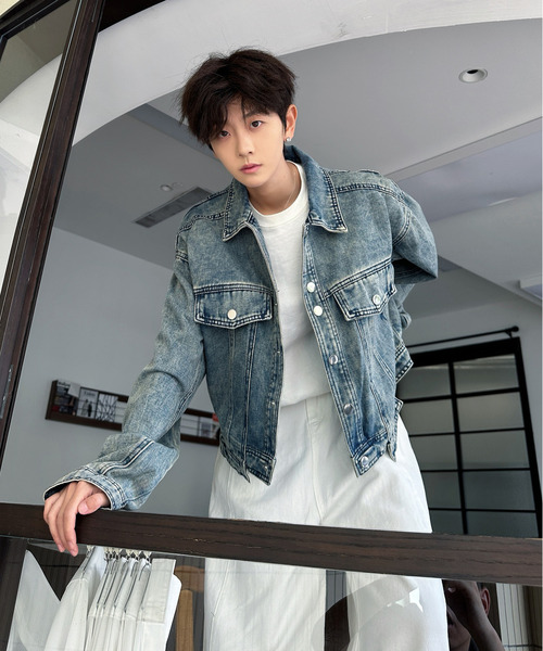 NEOS（KOKUYO） デニムジャケット gジャン 「neos」ルーズシルエット