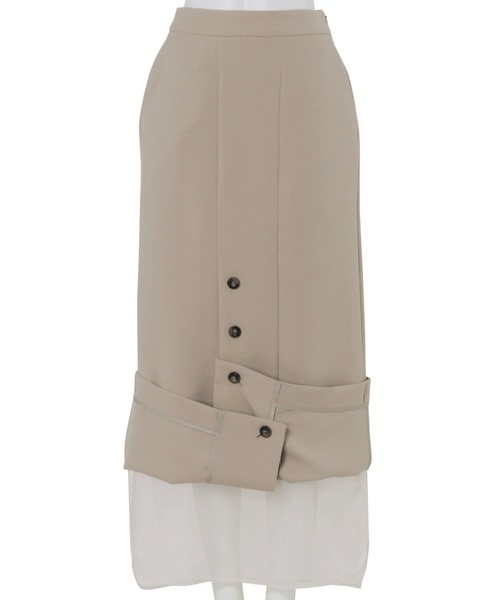 UN3D.（アンスリード） スカート UN3D./アンスリード/SHEER LAYERED SK