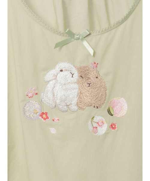 PINK HOUSE（ピンクハウス） 幸見うさぎ刺繍ローンタブリエ レディース